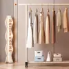 Perchero de pie para uso en interiores en el hogar, perchero para sala de estar, dormitorio, de una sola barra, engrosado, móvil, perchero simple para abrigos y sombreros para balcón