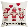 Funda de almohada para el Día de San Valentín transfronteriza, lino estampado, para pareja, cojín para sofá del hogar, sala de estar, dormitorio