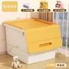 Caja de Almacenamiento de Juguetes para Niños, Caja de Almacenamiento de Plástico para el Hogar para Ropa y Bocadillos, Estante de Almacenamiento con Tapa abatible