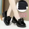 Mocasines de charol estilo británico con lazo y suela gruesa para mujer, nuevos y versátiles para el otoño de 2026, zapatos cómodos de tacón grueso
