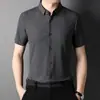 Camisa de hombre de manga corta 2022 verano nueva camisa para hombre de mediana edad casual sin costuras rayas una generación al por mayor