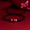 Pulseras de Cinabrio Plateado Xizang Suministradas por el Fabricante para Hombres y Mujeres, Pulseras Gruesas de Cuerda Roja, Joyería Tejida, Regalos para Amigos