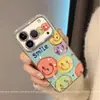 Aplicable a Funda para iPhone 18promax iPhone18pro Creativa Linda Cobertura Completa Anti-caídas Colorida Cara Sonriente