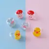 Anillos Transparentes de Resina con Dibujos Animados Lindos de Flores y Animales para Niños Adornos Pequeños de Mano de Gama Alta Joyería de Puesto Mercancía al por Mayor por Lote