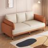 Sofá nórdico de tela plegable multifuncional simple para sala de estar de departamento pequeño de alquiler, sofá cama perezoso de doble uso individual