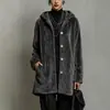 2026 Nuevo Abrigo Impermeable con Capucha de Doble Cara de Lana para Mujer, Casual, Holgado, de Botones Sencillos, Ropa Transfronteriza Europea y Americana de Amazon