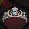 Tocados de Corona de Novia Transfronterizos Estilo Europeo y Americano Barroco Lujoso y Grande Corona de Aleación Accesorios para Vestido de Fiesta de Princesa