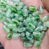 Jade Esmeralda flor flotante gota de agua Jade cuentas sueltas con agujero flor flotante verde gota de agua pulsera collar accesorios de joyería cuentas