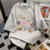 Camiseta de Manga Corta Moderna de Marca con Estampado de Animales de Dibujos Animados 2026 Verano Casual Holgada Versátil Ropa de Trabajo Top de Moda