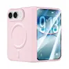 Adequado para Capa de Celular iPhone Duo, Apple 18 Dobrável Sucção Magnética Couro Liso Capa Protetora Frontal e Traseira com Película Integrada, Transfronteiriço