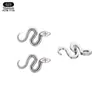 Clavo de Hueso del Oído de Aleación de Titanio F136 Zircón Único Forma de Serpiente Clavo de Oreja Puede Ser Anodizado Joyería de Piercing de Titanio G23 Pendientes