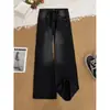 2026 Novos Jeans Pretos com Padrão de Raio e Rebites Micro Flare para Homens e Mulheres Desgastados Lavados High Street de Perna Reta Tendência Casual