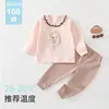 Roupas de Bebê Outono e Inverno Classe A Algodão Puro Roupa de Baixo para Bebê Blusa de Outono Calças de Outono Conjunto de Roupa Íntima para Crianças Temporada de Primavera e Outono Pijama
