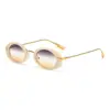 Nuevas Gafas de Sol Ovaladas Retro de Marco Pequeño, Gafas de Sol de Gama Alta Mismo Estilo que las Celebridades de Internet, Gafas de Sol Personalizadas de Pasarela al por Mayor