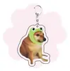Nuevo Producto Llavero Acrílico Gatito Peculiar y Creativo Colgante Decoración Linda Mochila Regalo de Cumpleaños