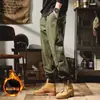 Calças de Trabalho Retro Pesadas Americanas Masculinas de Inverno Veludo Soltas Tamanho Grande Casuais Perna Larga Leggings Calças Harem