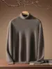 Suéter 100% cachemir de bebé para hombre, cuello alto, prenda interior, casual de negocios, tejido de punto suelto, capa base