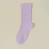 Meias Femininas Zhuji para Outono e Inverno, Respiráveis e Absorventes de Suor, Meias de Cano Médio, Punho Solto, Meias Maternidade Sem Costura, Meias Longas de Algodão Puro Slouch