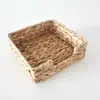 Cesta de Armazenamento Trançada em Rattan Japonês Cesta de Armazenamento Trançada para Suprimentos de Mesa Bandeja Cesta Trançada para Lanches Ornamento Decorativo