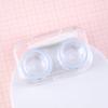 Estojo Transparente Simples de Plástico para Lentes de Contato com Tampa Anti-Giro, Estojo Integrado para Lentes de Beleza, Caixa de Cuidados Estilo Ns Anti-Pressão e Anti-Queda