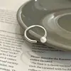 Anillo Abierto de Plata de Ley S925 con Perla para Mujer, Diseño de Lujo Ligero de Gama Alta, Diseño de Nicho, Anillo para Dedo Índice de Plata Pura Venta al por Mayor