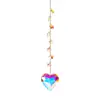 Jardín Jardinería Boda Decoración Colorido DIY Combinación de Corazón y Estrella de Cinco Puntas Colgante de Cristal para Coche Suministro Transfronterizo