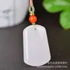 Pendente da Paz de Jade Dourado de Xinjiang, Pingente de Pão de Jade Branco, Pingente de Jade de Quartzito Transmissão ao Vivo