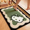 Tapete de Chão de Lama Diatomácea Desenho Hello Kitty, Cortável, Refresca, Absorve Água, Tapete para Pés Antiderrapante, Fácil de Limpar para Casa, Tapete de Banheiro