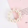 Coreia do Sul Dongdaemun Cor Sólida Anel de Cabelo de Pérola Adorno de Cabeça de Pérola Corda de Cabelo Tendão de Couro Feminino Pônei Acessórios de Cabelo para Adultos Versátil