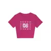 Nueva Camiseta Negra de Verano con Cuello Redondo y Manga Corta para Mujer, Marca de Moda Estilo Americano con Diseño de Letras, Top Ajustado
