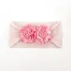 Accesorios para el cabello de bebé de color sólido, Diadema de flor de nailon sin costuras para bebé, Diadema de ala ancha para niños, Lazo
