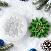 Jiahui Mei Mold de Silicona de Hojas y Frutos Navideños Herramienta Abrasiva para Decoración de Velas Navideñas Perfumadas DIY