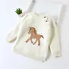 Ropa de punto para niñas, Ropa de punto de terciopelo engrosado para bebé de otoño e invierno, Ropa elegante para niños, Ropa de punto para bebé estilo coreano
