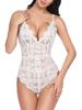 Nova Lingerie Paixão Feminina de Comércio Exterior Europeia e Americana Renda Decote Halter Collants Macacão Sexy de Renda com Decote V Profundo