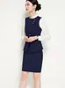 Traje Profesional Personalizado Estilo Azafata para Mujer, Camisa de Manga Corta de Color Contrastante, Chaleco, Falda, Recepción de Belleza Médica, Uniforme de Azafata de Aviación