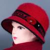 Sombrero de invierno para madre de mediana edad y anciana, gorro de lana cálido con forro polar para abuela, para exteriores a prueba de frío, tipo jersey con protección para las orejas, sombrero de punto para anciana