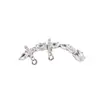 Aretes tipo ear cuff de alta gama estilo francés, clips para hueso de la oreja con forma de serpiente integrados de diamantes completos, diseño de nicho, aretes de moda y versátiles