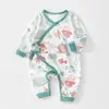 Roupas para Bebê Recém-Nascido Primavera e Outono Macacão de Algodão Puro com Velcro para Bebês de 0 a 3 Meses Roupas Infantis Anyang
