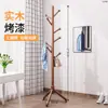 Perchero de Madera Maciza para Piso Perchero de Ropa para Dormitorio Perchero Vertical para Ropa para el Hogar Perchero para Bolsos de Interior de Oficina Otoño/Invierno