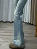 Jeans únicos de microcampana con pliegues para mujeres petite, de tiro bajo, que estilizan la figura, adelgazantes, versátiles pantalones bootcut de pierna recta