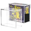 Fábrica de Wenzhou ofrece cajas acrílicas para cartas TCG con protección UV del 99%, cajas de exhibición magnéticas ETB, personalizables con logo, disponibles para suministro a granel