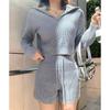 Traje de Moda de Punto de Lana Relajado Old Money Beverly Techo Hija Rica