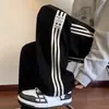 Calça de Veludo Tendência Estilo Americano para Homens, Temporada de Primavera, Calça de Moletom Solta de Perna Reta para Adolescentes, Calça Longa Esportiva Casual Versátil