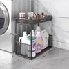 Estante de Almacenamiento para Baño, Organizador Multicapa para Detergente de Lavandería para Baño, Inodoro Móvil y Carrito de Almacenamiento para Espacios Pequeños