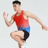 Novo Top Colete Gradiente Secagem Rápida de Atletismo para Corrida de Maratona ao Ar Livre terno Absorvente de Suor Respirável terno
