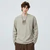 Sudadera con capucha de camiseta nueva de otoño 2026 para hombre, holgada, talla grande, manga larga, juvenil, marca de moda, top versátil, camiseta, moderna