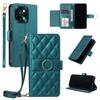 Funda Protectora de Cuero para Teléfono Móvil Samsung S25Fe A16 Nueva con Ranura para Tarjeta en Forma de Diamante Estilo Chanel Cartera con Correa Cruzada A37