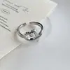 Anillo de Corazón Geométrico Minimalista para Mujer, Estilo Minimalista, Anillo Abierto Irregular, Anillo de Moda Versátil Apilable para Dedo Índice