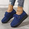 Comercio exterior transfronterizo de talla grande 2024 primavera y verano nuevos zapatos de una sola capa con cordones de talla grande europeos y americanos zapatos casuales de suela gruesa para mujer talla 43