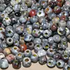 Ágata de seda enredada piel gris envejecida cuentas coloridas de agujero grande estilo antiguo para joyería DIY las cuentas se pueden usar para cadenas de cuentas cuentas para la cintura cuentas espaciadoras